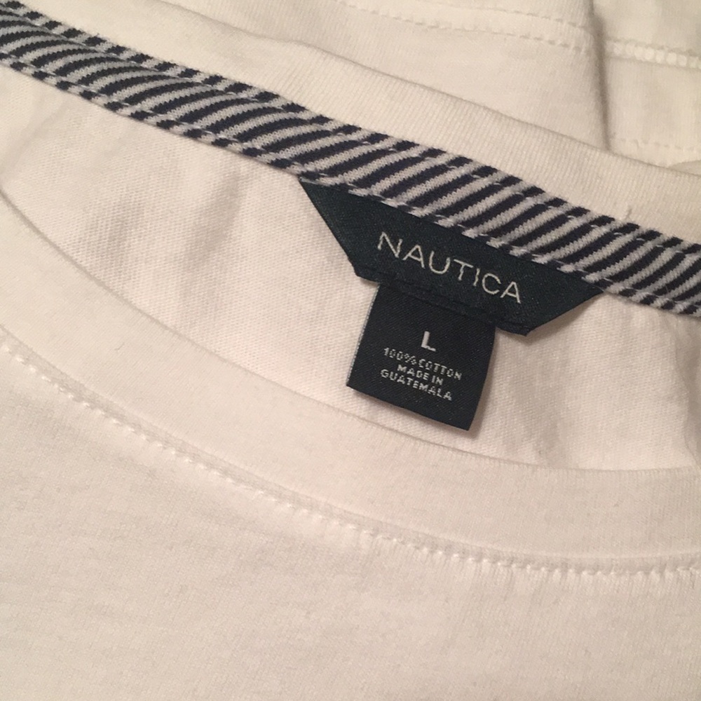 Nautical tue sleeve top